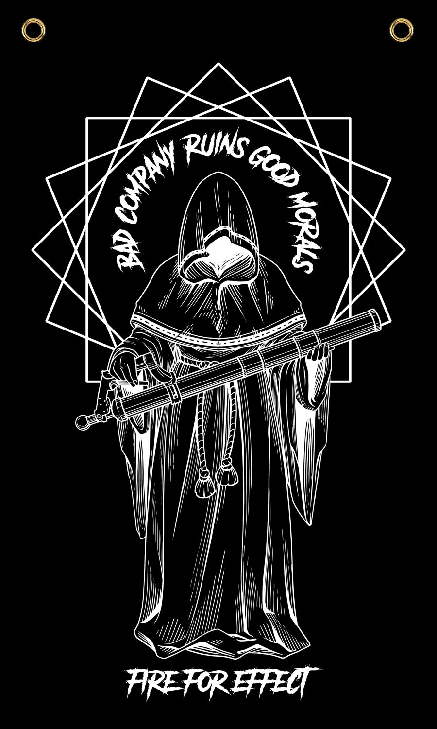 Bad Company Ruins Good Morals Flag Fire For Effect LLC