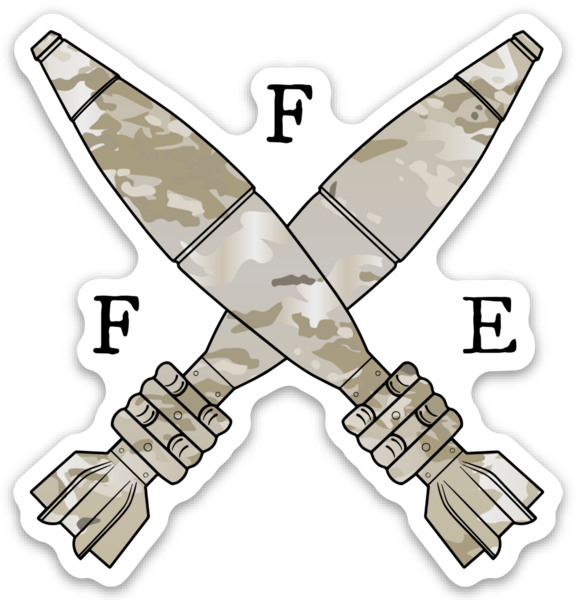 Crossed Rounds Arid MC Sticker – Fire For Effect LLC
