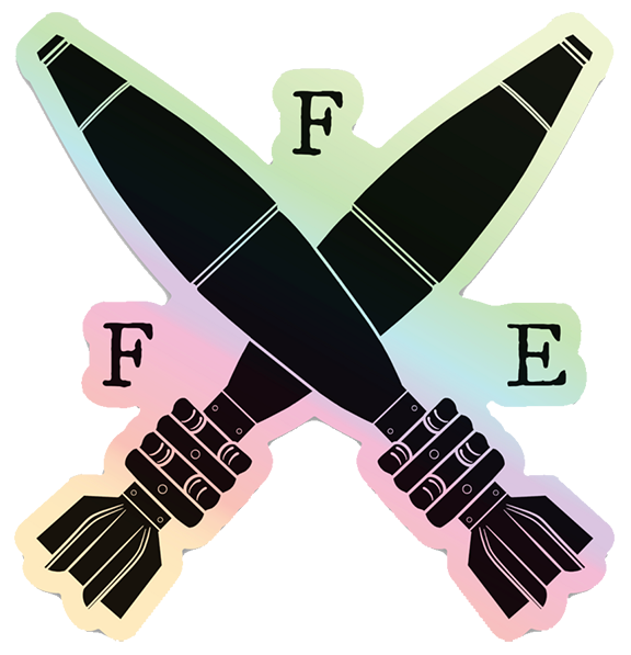 Crossed Rounds Holographic Sticker – Fire For Effect LLC