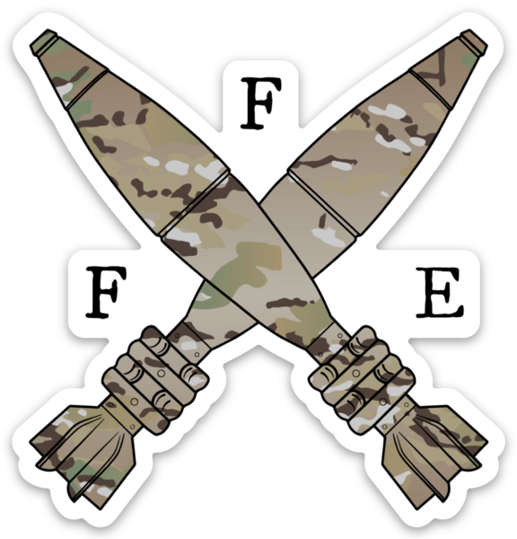 Crossed Rounds OCP MC Sticker – Fire For Effect LLC