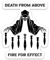 Death From Above Die Cut Sticker