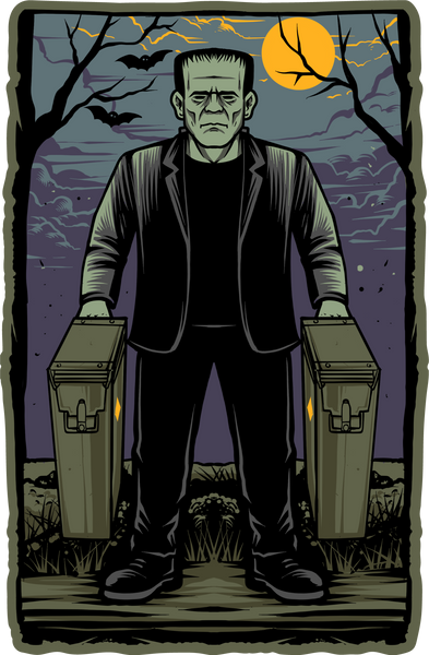 Frankenstein Ammo Man Sticker