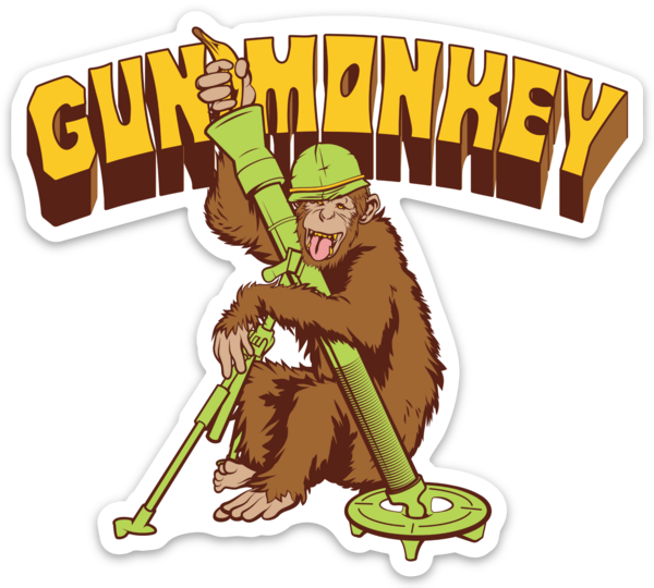 Gun Monkey Sticker