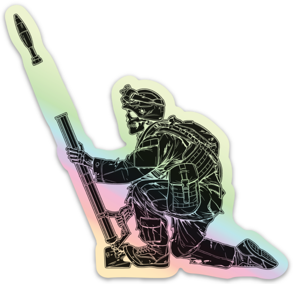 Handheld Holographic Die Cut Sticker